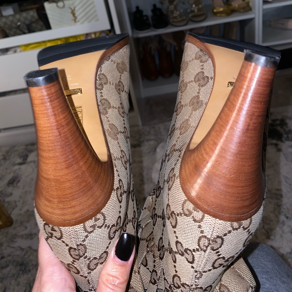 Brand New Gucci Canvas Over the Knee Boots - Picture 8 of 8